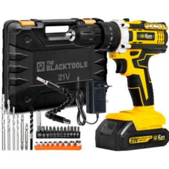 Parafusadeira E Furadeira Impacto The Black Tools Tb-21pw 21v 3/8 Cor Amarelo Frequência 50/60 Hz 110v/220v