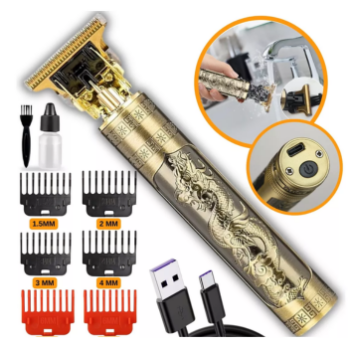 Maquina Maquininha De Cortar Cabelo Barbeador Eletrico Aparador De Pelos Acabamento Dragão Buda Profissional Rezzet